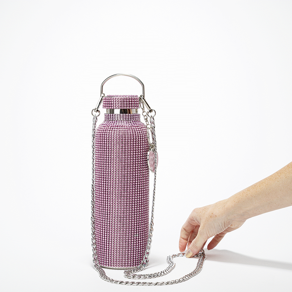 Paris Hilton Diamond Bling Water Bottle With Lid And Removable Carrying  Strap, Stainless Steel Vacuum Insulated, Bedazzled With Over 5000  Rhinestones